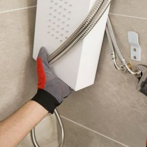 Instalación columna de ducha